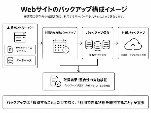 Webサイトバックアップ構成イメージ